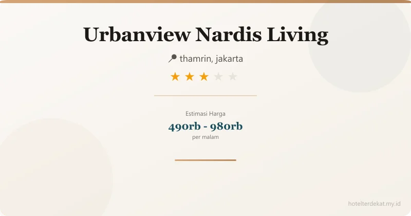 Urbanview  Nardis Living - Hotel 3 bintang di thamrin, jakarta