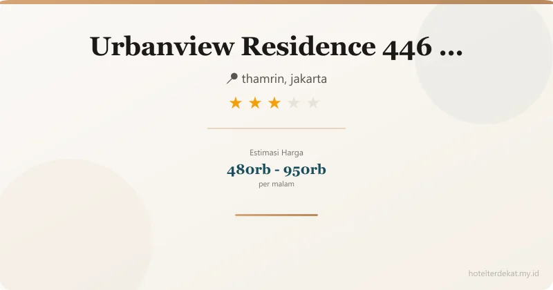 Urbanview  Residence 446 Tanjung Duren - Hotel 3 bintang di thamrin, jakarta