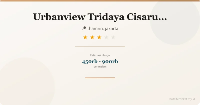 Urbanview  Tridaya Cisarua Puncak - Hotel 3 bintang di thamrin, jakarta