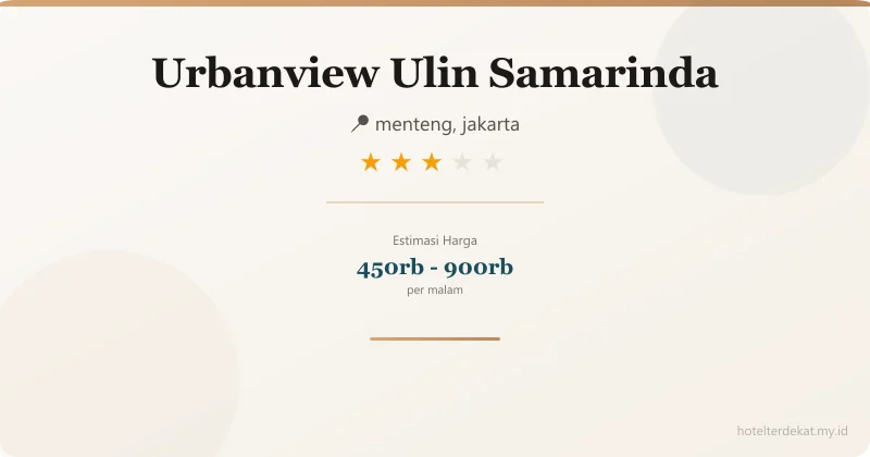 Urbanview  Ulin Samarinda - Hotel 3 bintang di menteng, jakarta