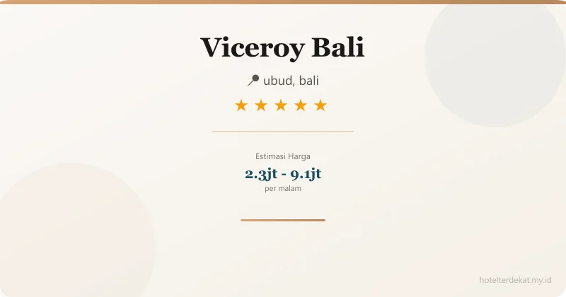 Viceroy Bali - Hotel 5 bintang di ubud, bali