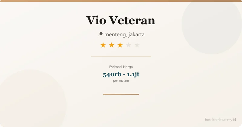 Vio  Veteran - Hotel 3 bintang di menteng, jakarta