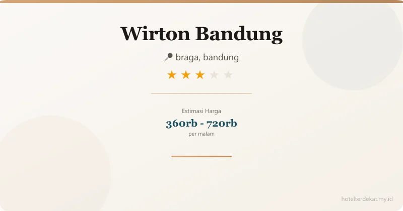 Wirton Bandung - Hotel 3 bintang di braga, bandung
