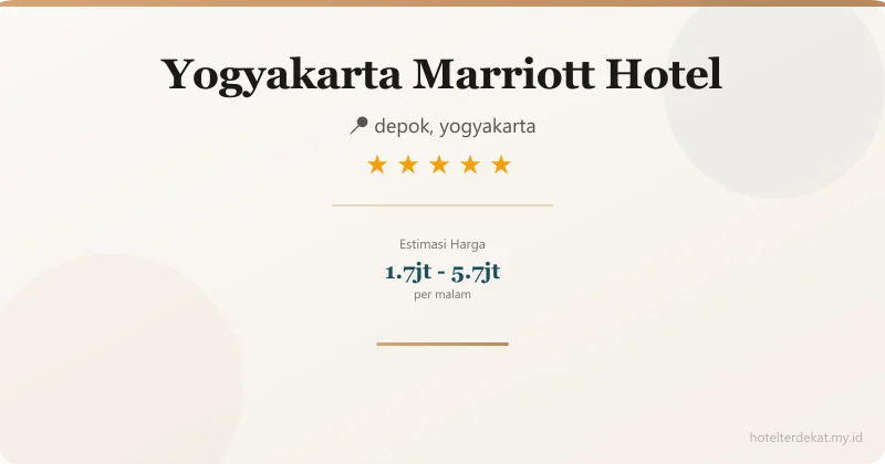 Yogyakarta Marriott Hotel - Hotel 5 bintang di depok, yogyakarta