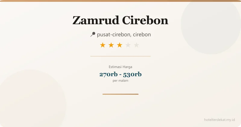 Zamrud  Cirebon - Hotel 3 bintang di pusat-cirebon, cirebon