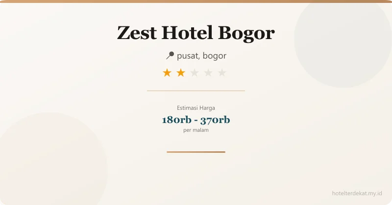 Zest Hotel Bogor - Hotel 2 bintang di pusat, bogor
