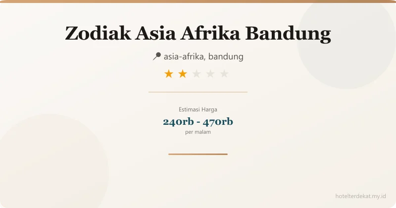 Zodiak Asia Afrika Bandung - Hotel 2 bintang di asia-afrika, bandung