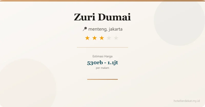Zuri Dumai - Hotel 3 bintang di menteng, jakarta